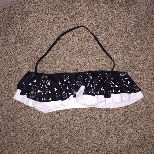 PINK Ruffled Bandeau Bikini Top